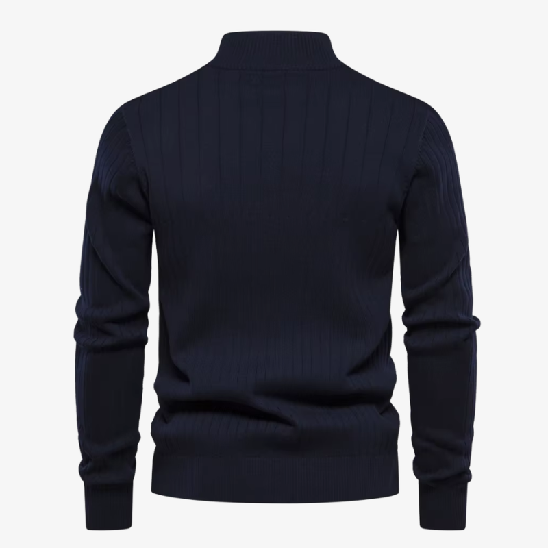Der gerippte Cavendish Quarter-Zip-Pullover