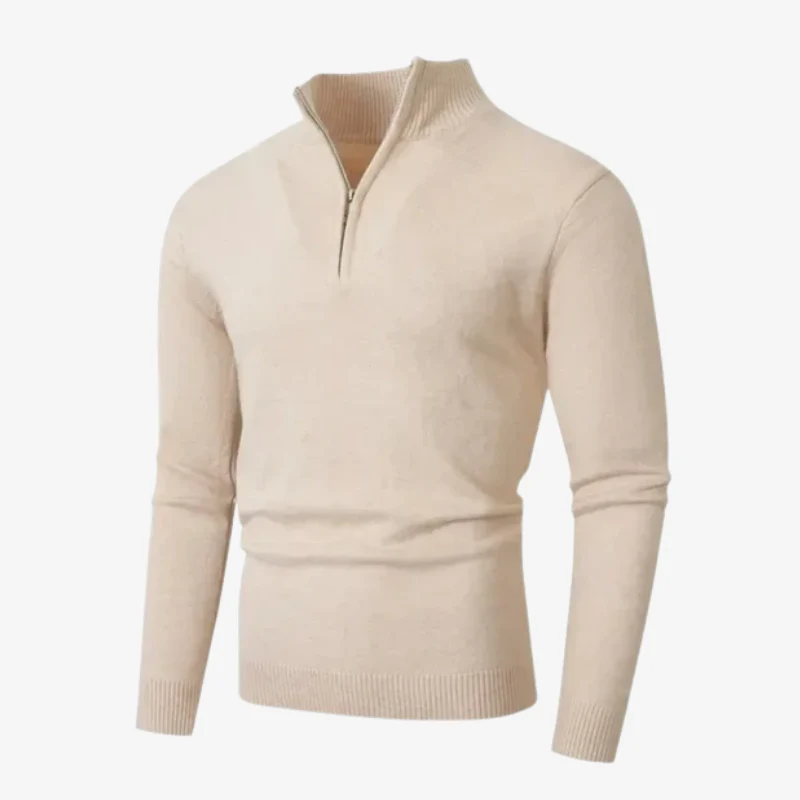 Das Cavendish Feinstrick-Sweatshirt mit kurzem Reißverschluss