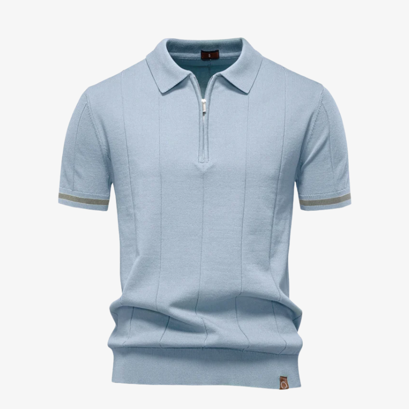 Das Kensington Polohemd mit Rippendetails und Reißverschluss