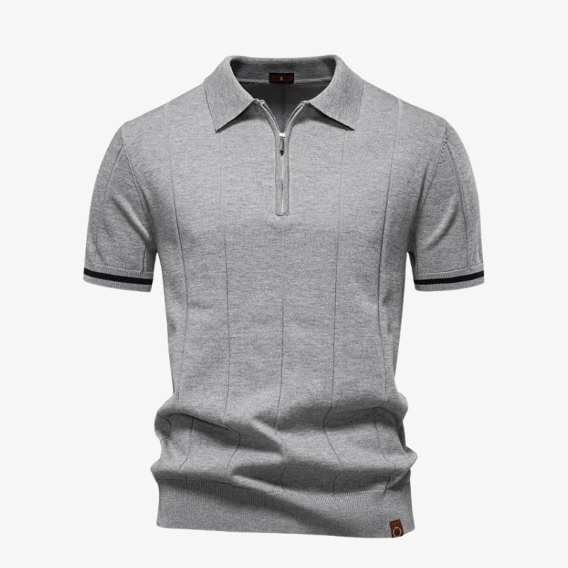 Das Kensington Polohemd mit Rippendetails und Reißverschluss