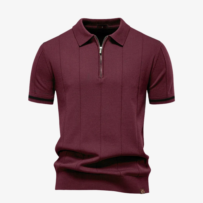 Das Kensington Polohemd mit Rippendetails und Reißverschluss