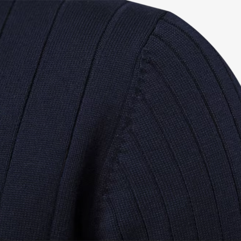 Der gerippte Cavendish Quarter-Zip-Pullover