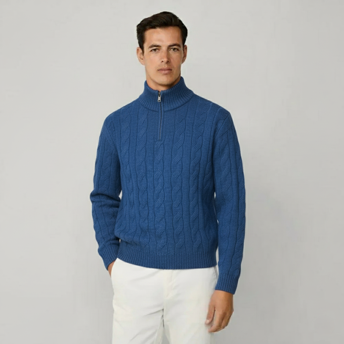 The Cotswold Quarter-Zip Cable Knit