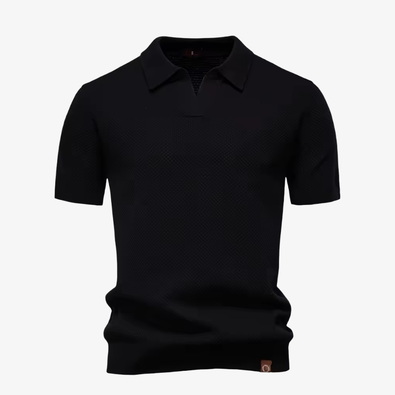 The Chelsea Textured Open-Collar Polo