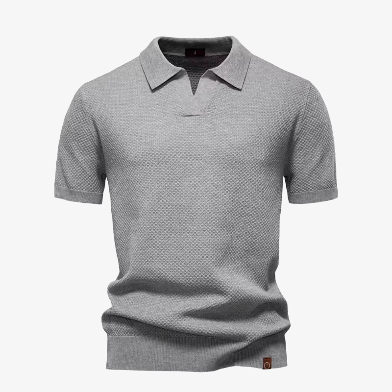 The Chelsea Textured Open-Collar Polo