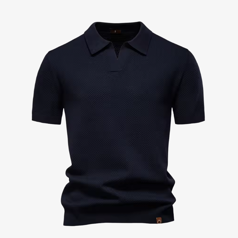 The Chelsea Textured Open-Collar Polo