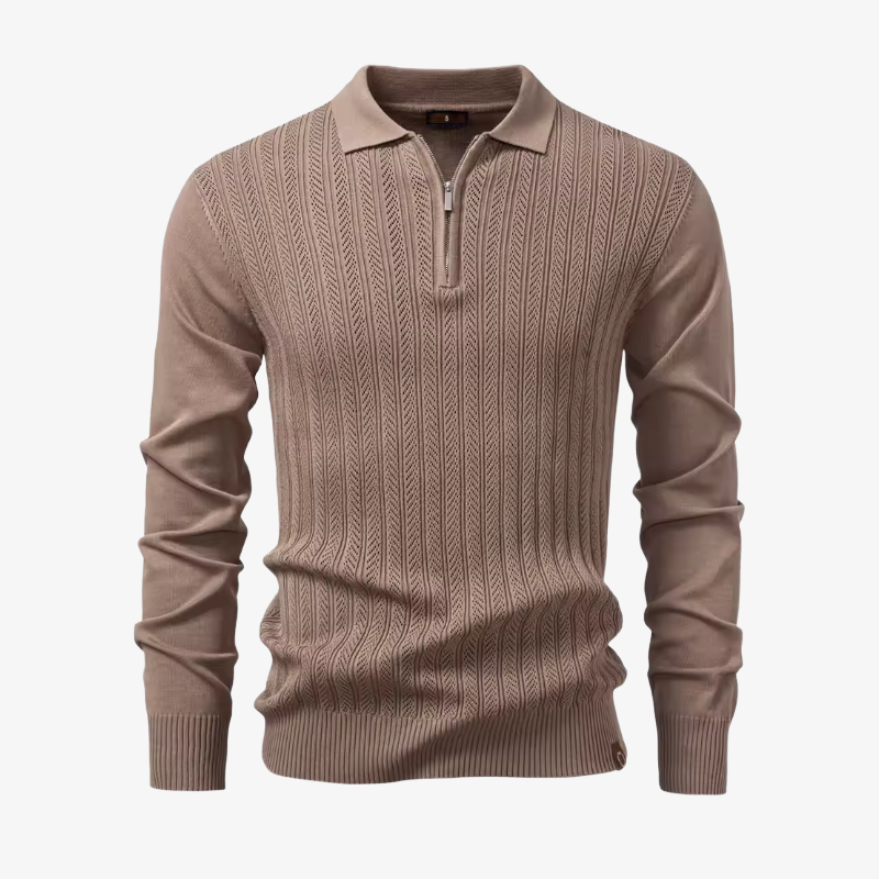El polo de punto Wentworth con cremallera