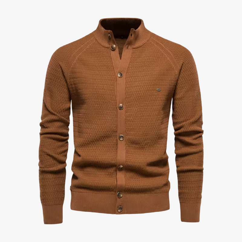 Die Winchester Stehkragen-Strickjacke