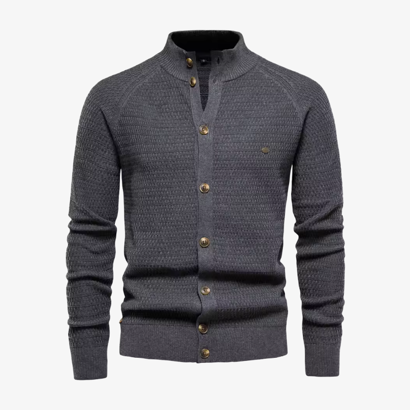 Die Winchester Stehkragen-Strickjacke