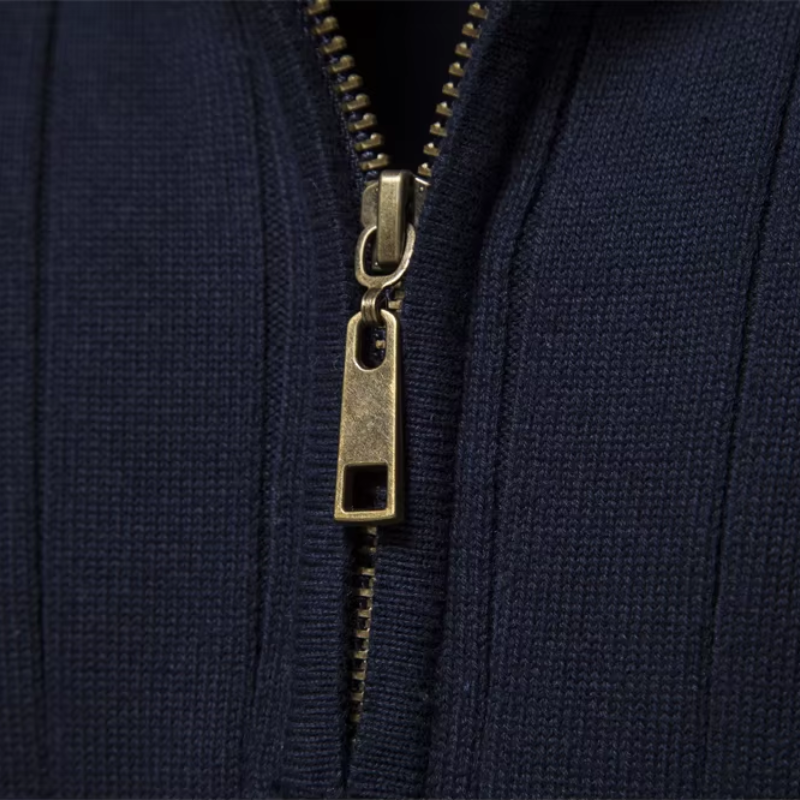 Der gerippte Cavendish Quarter-Zip-Pullover
