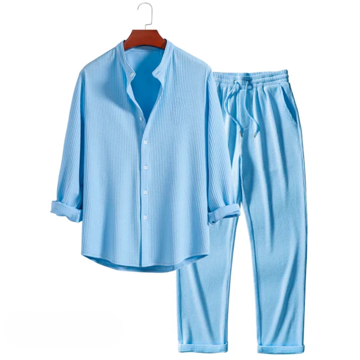 Textured Grandad Collar Co-ord | Clearance Sale