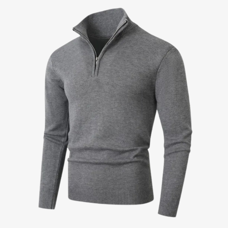 El Cavendish de punto fino y cuello alto con cremallera