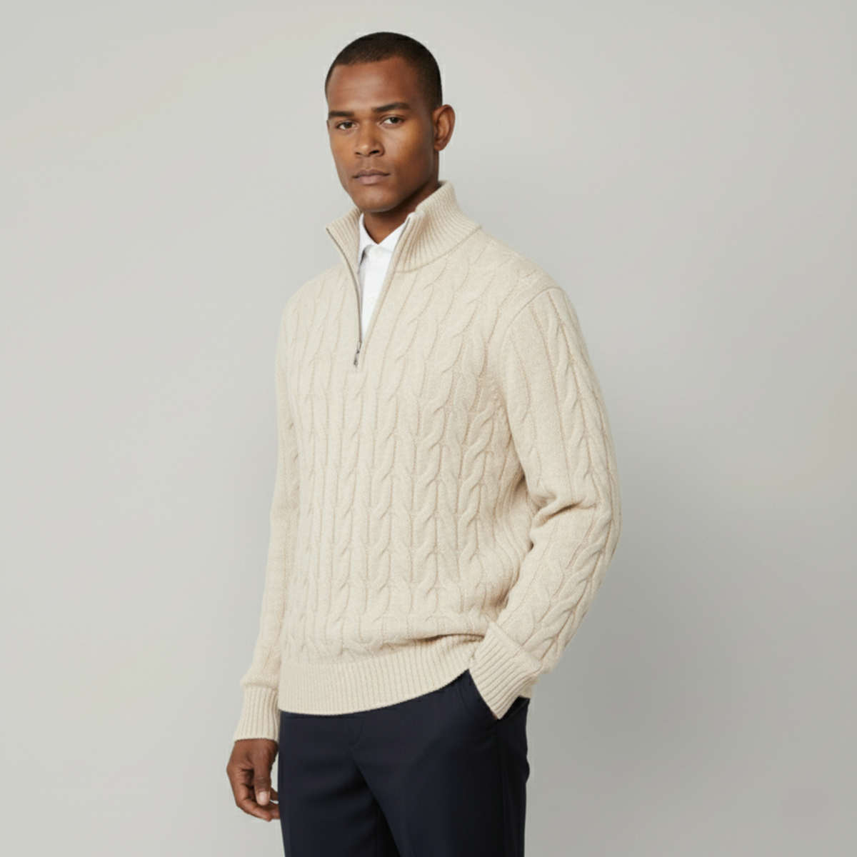 El jersey de punto con cremallera Cotswold