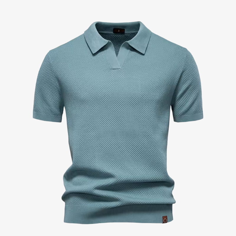 The Chelsea Textured Open-Collar Polo