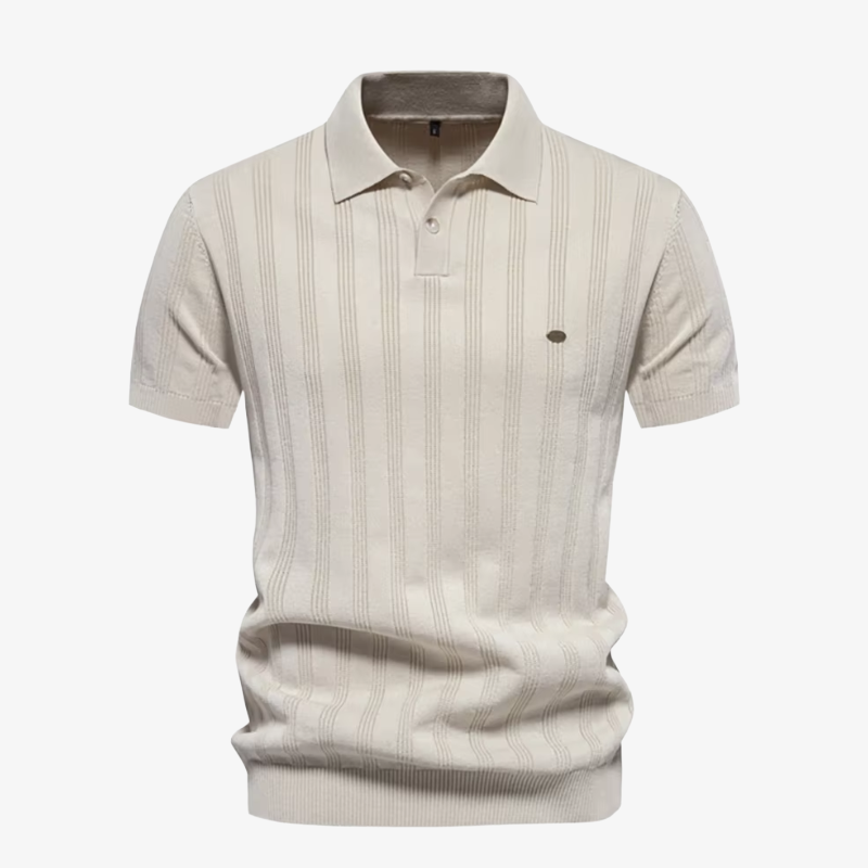 Das Knightsbridge Strick-Poloshirt mit Struktur