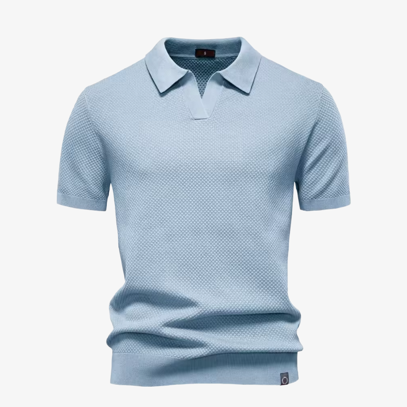 The Chelsea Textured Open-Collar Polo
