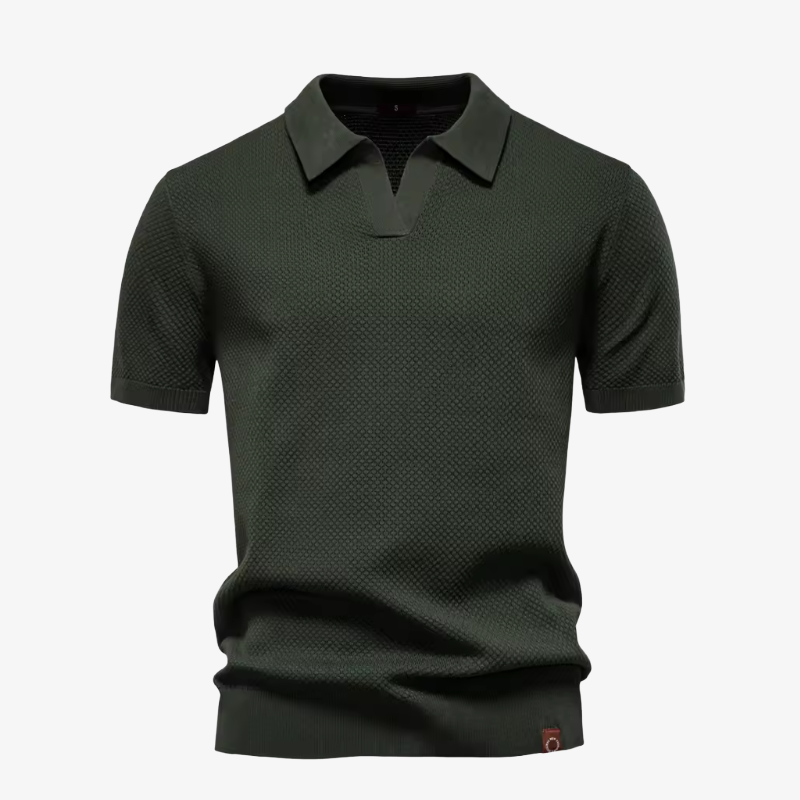 The Chelsea Textured Open-Collar Polo