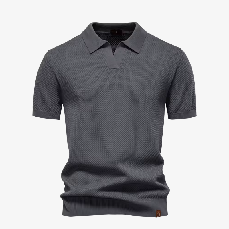 The Chelsea Textured Open-Collar Polo