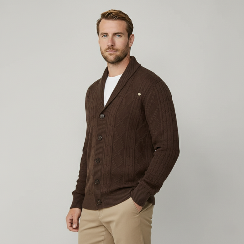 The Balmoral Shawl Collar Cardigan